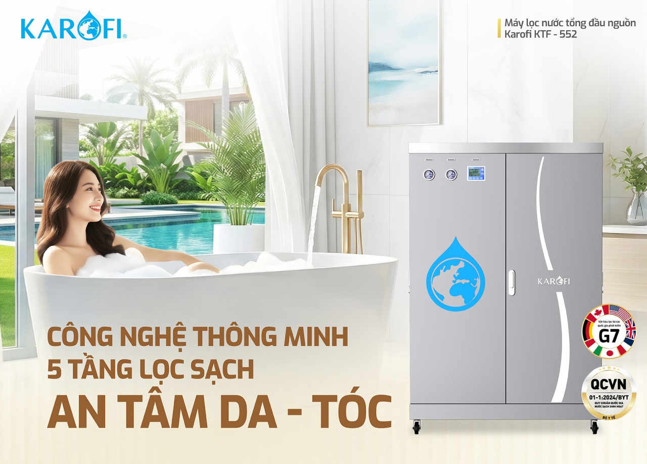 Máy lọc nước tổng đầu nguồn Karofi KTF - 552